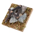 Miniatyrbillede 4 af 7: Dukkehus Miniature Have Scene Bål Træ Simulation Bål Model Legetøj TilbehørBål