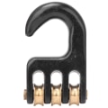 Miniatyrbillede 2 af 2: Aluminium Legering Sort Universal Windsurf Rigging Trækskive Krog 3 Rulle Hjul Windsurfing Hardware Tilbehør