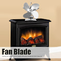 Miniatyrbilde 6 av 6: 4 blader peisvifte blad ovnvifte blader reservedeler hjem ovn tilbehør sølv