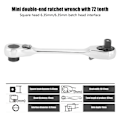 Miniatyrbilde 6 av 8: 1/4\" Mini Ratchet Socket Skrutrekker Hex Momentnøkkel (107mm)
