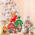 Miniatyrbild 3 av 5: 4 st julpåsar, julklappspåsar i multipack, små, medelstora, stora och extra stora julklappspåsar för presenter jul