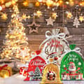 Miniatyrbild 2 av 5: 4 st julpåsar, julklappspåsar i multipack, små, medelstora, stora och extra stora julklappspåsar för presenter jul
