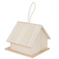Miniatyrbillede 1 af 2: Fugle hus holdbar hængende fyrretræ fuglerede til fugle fodringsstation hvilested (grøn)