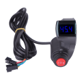 Miniatyrbild 2 av 2: Tumvoltmeter med LCD-skärm för digital batterispänning och 3-växlad omkopplare för cykel