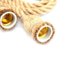 Miniatyrbillede 1 af 2: E27 Lampholder 1m Hamp Reb Ledning Elektrisk Ledning DIY Pendel Dekorativ Pæreholder (2 holdere)