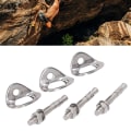 Miniatyrbilde 1 av 8: 3 par Rock Climbing Bolt Hanger i rustfritt stål, klatreanker for sikring, redningsrigging
