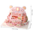Miniatyrbillede 4 af 8: 3D DIY Træ Dukkehus Miniature Hus Model LED Lys Træ Dukkehus Pige Legetøj
