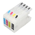 Miniatyrbillede 2 af 8: 4 stk. kompatible blækpatroner til genopfyldning BK C M Y 4 farver til inkjetprinter