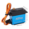 Pikkukuva 6 / 8: 2 kpl 25 kg:n digitaalinen servo, 270 asteen korkea vääntömomentti, vedenpitävä, täysin metallivaihteinen RC-servo, jossa 25T metallinen servovarsi RC-autoon