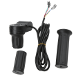 Miniatyrbilde 4 av 8: 1 par 12V-99V halvgrep gass universal 3-trinns kontroll vri gass akselerator grep for elektrisk sykkel scooter