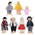 Miniatyrbild 2 av 8: Familjdocka figurer tall miniatyr människor leksak set prydnad pedagogisk dockhus tillbehör#2