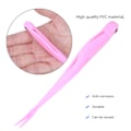 Miniatyrbilde 1 av 8: 4 stk fiske lokker lang gaffel form myk hale fisk agn kunstig naturtro fiskeutstyr 123mm 6.5g rosa