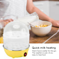Miniatyrbilde 8 av 8: Hjemme Egg Cooker 350W 2 Lag 14 stk Egg En Gang Auto Power Off Safe Durable PP Egg Boiler Med Målekopp for Hjem