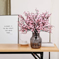 Miniatyrbillede 4 af 7: 6 Stk Efterår Faux Blomster Falske Babys Breath Blomst Bulk Kunstig Gypsophila Buket Silke Blomsterarrangementer Centerpieces for Home Køkken Soveværelse Pink