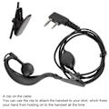 Miniatyrbild 7 av 8: Walkie Talkie Headset 2-vägsradio Hörlurar med Clip för Baofeng TK-gränssnitt för BF‑888S UV‑5R