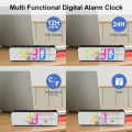 Miniatyrbild 5 av 5: Projektionsväckarklocka för tak i sovrummet, LED digital väckarklocka med 180° roterbar projektor med USB laddning och minnesbatteri, justerbar
