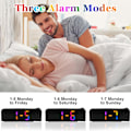 Miniatyrbillede 6 af 6: Projektionsvækkeur, LED digitalt display-vækkeur, 180° roterbart projektor digitalt ur med USB-opladning, 60 minutters snooze, hukommelse