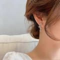 Miniatyrbilde 4 av 5: Delikate bøyleøreringer Blomster Dingle Statement Øredobber Blomsterlappeteppe Øredobber Boho Dråpeøreringer Statement Stud Øredobber for