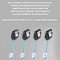 Miniatyrbild 7 av 7: 12GBPS Mini SAS HD SFF 8643 till 4 SATA 3.0 Kabel PVC Dubbelkanal 7P Server Hårddisk Array Datalinje 1m / 3.3ft