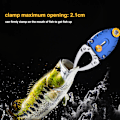 Miniatyrbild 3 av 7: Mini Metall Fisk Läppgrepp Grippare Kroppsklämma Fiske Gripverktyg Tillbehör (Blå)