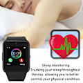 Miniatyrbild 9 av 10: 1.5 Tum TFT Ultra HD Färgstark LCD Bluetooth Smart Sportklocka Svart