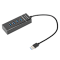 Miniatyrbild 2 av 8: USB 3.0 HUB 4 Portar Höghastighets Slimmad Lättviktig Hot Plug USB-splitter för Windows / OS X / Linux