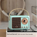 Miniatyrbild 3 av 6: Bärbar Bluetooth-högtalare, Klassisk design möter modern funktionalitet, Bluetooth 5.0 säkerställer stabil anslutning & multifunktionellt stöd, Perfekt