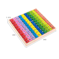 Miniatyrbild 3 av 6: Multiplikations- och additionsbrädsspel för robust och säker inlärning, pedagogiskt matematikbord med färgglada kuber 19*19*2,3 cm