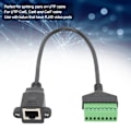 Miniatyrbild 4 av 5: RJ45 Hona till 8-Pin Kabel Kort Nätverksadapter Förlängningssladd Lödfri Terminal Grön