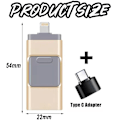 Miniatyrbild 5 av 5: Apple Android datorgränssnitt mobiltelefon USB-minne 128G push-pull USB-minne