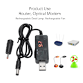 Miniatyrbild 7 av 8: Powerbank Routerkabel 9V 12V HD Digital Display USB Powerbank Router Boost-kabel för Optiskt Modem