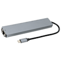 Miniatyrbild 7 av 9: USB C Dock 8 i 1 Multifunktionell Typ C till RJ45 USB3.0 USB C HD Multimedia Interface Dockningsstation för Stationär Dator Laptop