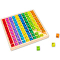 Miniatyrbild 4 av 6: Multiplikations- och additionsbrädsspel för robust och säker inlärning, pedagogiskt matematikbord med färgglada kuber 19*19*2,3 cm
