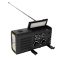 Miniatyrbild 4 av 7: Vevradio AM FM NOAA 4000mAh Solcellsdriven Bärbar Väderradio med LED-Ficklampa för Nödsituationer