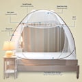 Miniatyrbillede 4 af 6: Myggenet Seng Pop Up, Sammenfoldelig Seng Myggenet, Bærbart Rejse Myggenet, Myggenet Camping Telt til Soveværelse Udendørs Camping, Nemt 1,2m
