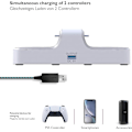Miniatyrbild 5 av 5: PS5 Controller Laddstation [LED Status Indikator] - PS5 Controller Tillbehör - Playstation 5 Laddstation - PS5 Laddstation Controller - PS5 Dockning