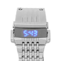 Miniatyrbild 4 av 8: Legeringsklocka LED Digital Display Snabbkoppling Trendig Herrklocka för Daglig Affär Silver Blått Ljus