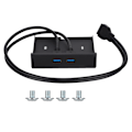 Miniatyrbild 1 av 7: 20-Pin Dubbel USB 3.0 HUB Floppy Bay Frontpanel Fäste Expansionsadapter
