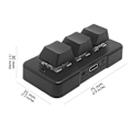 Miniatyrbild 6 av 6: Mini 3-knapps Mekaniskt Gaming-tangentbord, Mini Programmerbart Makro-tangentbord, Enhands Standardtangentbord