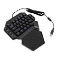 Miniatyrbild 5 av 10: Enhands RGB Mekaniskt Gamingtangentbord 35 Tangenter RGB Bakgrundsbelysning Blå Brytare Mini Gaming Keypad med Handledsstöd för PC Gamer