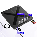 Miniatyrbild 4 av 5: TF + SD + USB3.0 7-i-1 multifunktionell DVD-inspelning universell extern bärbar allt-i-ett optisk enhet
