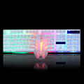 Miniatyrbild 5 av 8: USB Gaming Tangentbord och USB Mus Combo LED Bakgrundsbelyst Tangentbord Robust Hållbart Färgglatt Lysande Gaming Mus Datortillbehör