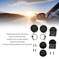 Miniatyrbild 6 av 8: 2 STK 380W Mini Dome Diskant Rund Svart Bilhögtalare Stick On Flush Mount Universal Modifiering