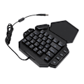 Miniatyrbild 2 av 10: Enhands RGB Mekaniskt Gamingtangentbord 35 Tangenter RGB Bakgrundsbelysning Blå Brytare Mini Gaming Keypad med Handledsstöd för PC Gamer