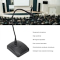 Miniatyrbild 6 av 8: Gooseneck Trådbunden Mikrofon Justerbar Svart Skrivbordsmötesmikrofon med XLR till 6,35 mm Kabel för Sändningsinspelning