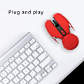 Miniatyrbild 8 av 8: Ergonomisk trådlös mus Inbyggt batteri Justerbar DPI Elektropläteringsprocess Integrerad design Gamingmus Röd