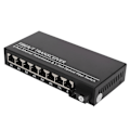 Miniatyrbild 7 av 9: Tx1310nm RX1550nm Fiber Transceiver Upp Till 25km 1 Optisk Port 8 Elektriska Portar Single Mode Ethernet Fiber Switch 100‑240V