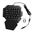 Miniatyrbild 1 av 10: Enhands RGB Mekaniskt Gamingtangentbord 35 Tangenter RGB Bakgrundsbelysning Blå Brytare Mini Gaming Keypad med Handledsstöd för PC Gamer