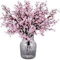 Miniatyrbillede 1 af 7: 6 Stk Efterår Faux Blomster Falske Babys Breath Blomst Bulk Kunstig Gypsophila Buket Silke Blomsterarrangementer Centerpieces for Home Køkken Soveværelse Pink