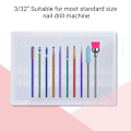Miniatyrbild 7 av 7: Multifunktionella Nagelborr, 10-delars Set för Omfattande Nagelbehandling, Värmebeständiga Volframstålsborr för Säker och Professionell Användning